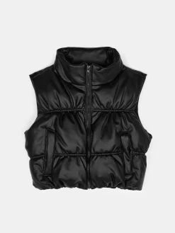 GATE Krótka kamizelka skórzana| Kurtki I Płaszcze·Kamizelki|Kurtki I Płaszcze·Pikowana Kurtka