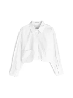 GATE Krótka koszula z kieszeniami|Damskie Koszulki I Topy·Koszule Damskie