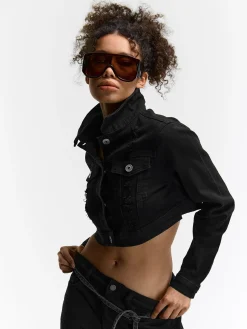 GATE Krótka kurtka dżinsowa| Kurtki I Płaszcze·Kurtki Przejściowe