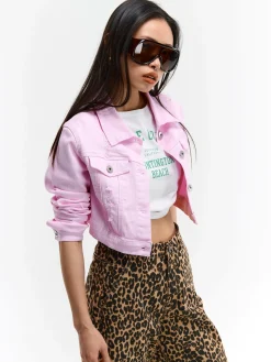 GATE Krótka kurtka dżinsowa| Kurtki I Płaszcze·Kurtki Przejściowe