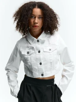 GATE Krótka kurtka dżinsowa| Kurtki I Płaszcze·Kurtki Przejściowe