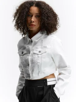 GATE Krótka kurtka dżinsowa| Kurtki I Płaszcze·Kurtki Przejściowe