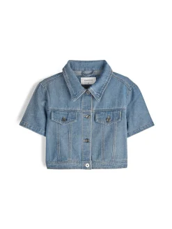 GATE Krótka kurtka dżinsowa z krótkimi rękawami| Kurtki I Płaszcze·Kurtki Przejściowe