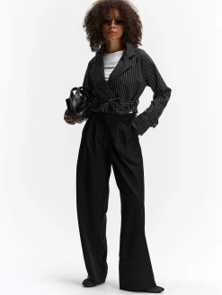 GATE Krótka kurtka w paski| Kurtki I Płaszcze·Kurtki Przejściowe