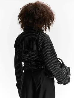 GATE Krótka kurtka w paski| Kurtki I Płaszcze·Kurtki Przejściowe