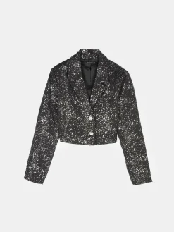 GATE Krótka kurtka z foliowym wzorem| Kurtki I Płaszcze·Żakiety