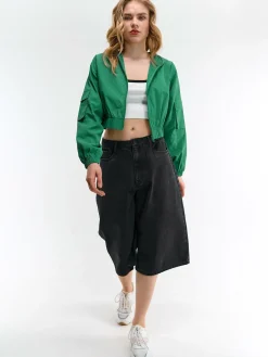 GATE Krótka kurtka z kapturem| Kurtki I Płaszcze·Kurtki Przejściowe