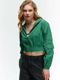 GATE Krótka kurtka z kapturem| Kurtki I Płaszcze·Kurtki Przejściowe