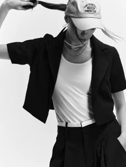 GATE Krótka kurtka z krótkim rękawem| Kurtki I Płaszcze·Żakiety