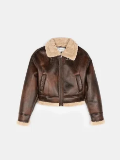 GATE Krótka kurtka z podszewką ze sztucznego futra| Kurtki I Płaszcze·Płaszcze