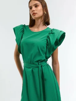 GATE Krótka marszczona sukienka| Kategorie·Sukienki