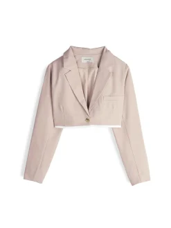 GATE Krótka marynarka z kontrastowym paskiem| Kurtki I Płaszcze·Żakiety