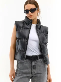 GATE Krótka pikowana kamizelka| Kurtki I Płaszcze·Kamizelki|Kurtki I Płaszcze·Pikowana Kurtka