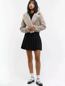 GATE Krótka pluszowa kurtka| Kurtki I Płaszcze·Płaszcze