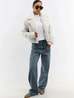 GATE Krótka pluszowa kurtka| Kurtki I Płaszcze·Płaszcze