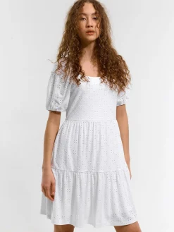 GATE Krótka sukienka z bufiastymi rękawami| Kategorie·Sukienki