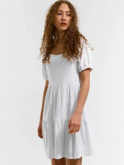 GATE Krótka sukienka z bufiastymi rękawami| Kategorie·Sukienki