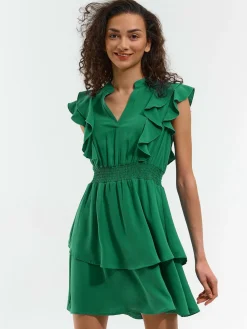 GATE Krótka sukienka z falbanką| Kategorie·Sukienki