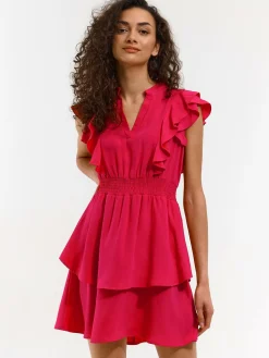 GATE Krótka sukienka z falbanką| Kategorie·Sukienki