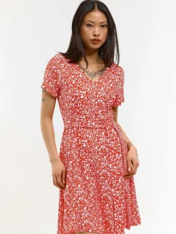 GATE Krótka sukienka z kwiatowym nadrukiem| Kategorie·Sukienki