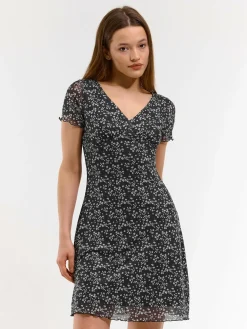 GATE Krótka sukienka z kwiatowym nadrukiem| Kategorie·Sukienki