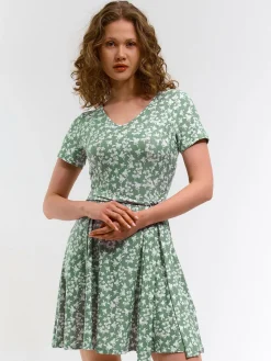 GATE Krótka sukienka z kwiatowym nadrukiem| Kategorie·Sukienki