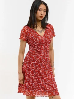 GATE Krótka sukienka z kwiatowym nadrukiem| Kategorie·Sukienki