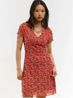 GATE Krótka sukienka z kwiatowym nadrukiem| Kategorie·Sukienki