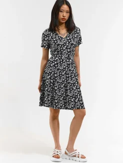 GATE Krótka sukienka z kwiatowym nadrukiem| Kategorie·Sukienki