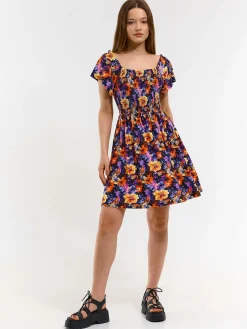 GATE Krótka sukienka z kwiatowym nadrukiem| Kategorie·Sukienki