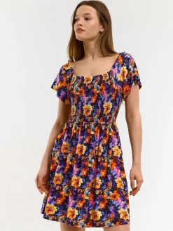 GATE Krótka sukienka z kwiatowym nadrukiem| Kategorie·Sukienki