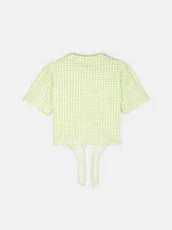 GATE Krótka wzorzysta koszulka z węzłem|Dzieci Dziewczynki·Ostatnie Sztuki Ubrania Dla Dziewczynek|Dziewczynki·Koszulki I Topy