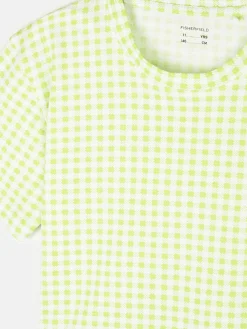 GATE Krótka wzorzysta koszulka z węzłem|Dzieci Dziewczynki·Ostatnie Sztuki Ubrania Dla Dziewczynek|Dziewczynki·Koszulki I Topy