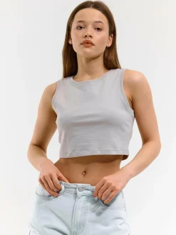 GATE Krótki, bawełniany top bez rękawów| Koszulki I Topy·Podkoszulki ☀️|Koszulki I Topy·Crop Top ☀️