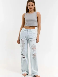 GATE Krótki, bawełniany top bez rękawów| Koszulki I Topy·Podkoszulki ☀️|Koszulki I Topy·Crop Top ☀️