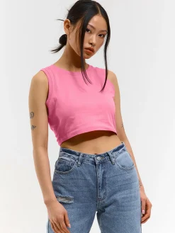 GATE Krótki, bawełniany top bez rękawów| Koszulki I Topy·Podkoszulki ☀️|Koszulki I Topy·Crop Top ☀️