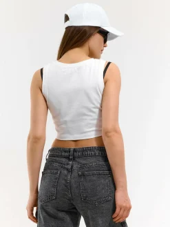 GATE Krótki, bawełniany top bez rękawów| Koszulki I Topy·Podkoszulki ☀️|Koszulki I Topy·Crop Top ☀️