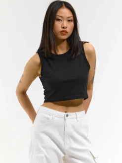 GATE Krótki, bawełniany top bez rękawów| Koszulki I Topy·Podkoszulki ☀️|Koszulki I Topy·Crop Top ☀️