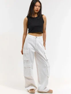 GATE Krótki, bawełniany top bez rękawów| Koszulki I Topy·Podkoszulki ☀️|Koszulki I Topy·Crop Top ☀️