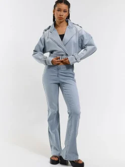 GATE Krótki dżinsowy trencz| Kurtki I Płaszcze·Płaszcze|Kurtki I Płaszcze·Trencz