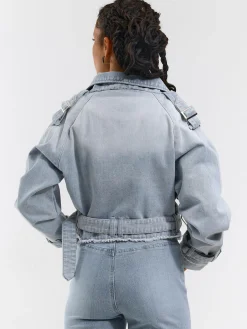 GATE Krótki dżinsowy trencz| Kurtki I Płaszcze·Płaszcze|Kurtki I Płaszcze·Trencz