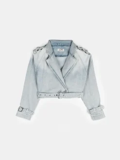 GATE Krótki dżinsowy trencz| Kurtki I Płaszcze·Płaszcze|Kurtki I Płaszcze·Trencz