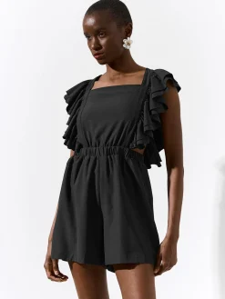 GATE Krótki kombinezon z falbanami| Spodnie·Kombinezon ☀️