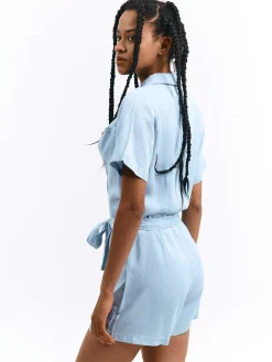 GATE Krótki kombinezon zapinany na guziki| Spodnie·Kombinezon ☀️