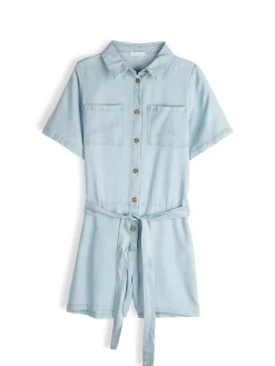 GATE Krótki kombinezon zapinany na guziki| Spodnie·Kombinezon ☀️