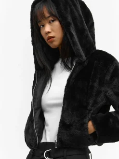 GATE Krótki płaszcz wykonany z imitacji futra| Kurtki I Płaszcze·Płaszcze