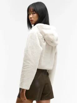 GATE Krótki płaszcz wykonany z imitacji futra| Kurtki I Płaszcze·Płaszcze