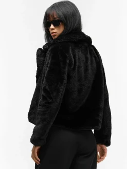 GATE Krótki płaszcz wykonany z imitacji futra| Kurtki I Płaszcze·Płaszcze