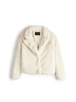 GATE Krótki płaszcz wykonany z imitacji futra| Kurtki I Płaszcze·Płaszcze