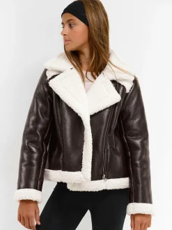 GATE Krótki płaszcz z podszewką ze sztucznego futra|Dzieci Dziewczynki·Kurtki I Płaszcze